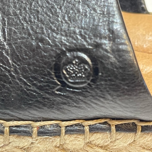 BORN SAN BENITO BLACK LEATHER ESPADRILLE SLIDE SANDALS SZ 7M EUC - Picture 4 of 14